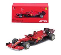 Bburago B18-36828S 1:43 F1 2021 Ferrari SF21 with Helmet SAINZ, Assorted Colours