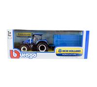 Bburago B18-44060 "New Holland T7040 Farm Tractor and Trailer" Model Toy, 1:32 Scale ( Assorted Model )