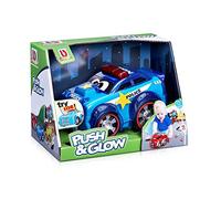 Bburago BB JUNIOR PUSH & GLOW POLICE CAR Light Up Preschool Toy Car, Multiple Colours