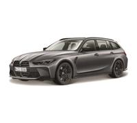 Bburago BMW M3 Touring G81, Grey Model Car 1:24 Die-Cast Faithful Collector's Car Toy Car with Movable Doors, from 3+ (18-21112G)