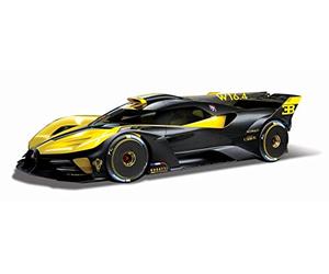 Bburago Bugatti BOLIDIE Super Car - 1:18 Scale - Incredibly Detailed Die-Cast Replica Collectible Model, Yellow
