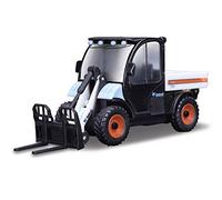 Bburago Die-Cast BOBCAT TOOLCAT with Working PALLET FORK - Replica Collectible Model Toy -1:50 Scale, White