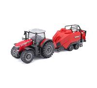 Massey Fergusson 8740S Tractor With Baler Lifter 10 cm Bburago Multi One Size