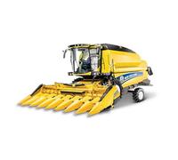 Bburago B18-31722 Die-Cast New Holland TC590 Combine Harvester with Working Corn Header Model, Blue