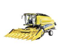 Bburago B18-31722 Die-Cast New Holland TC590 Combine Harvester with Working Corn Header Model, Blue
