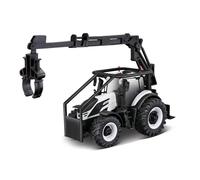 Bburago Die-Cast VALTRA M2Q TRACTOR with Working FRONT LOADER LOG LOADER AND 3 LOGS - Detaield Replica Collectible Model Toy