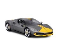 Ferrari 296 GTB Assetto Fiorano 2022 Gray Met./Yellow Bburago 1:18 18-16017G