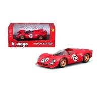 Bburago FERRARI RACING DAYTONA 330 P4-1:24 Scale - Incredibly Detailed Die-Cast Replica Collectible Race Car, Red