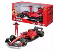 Ferrari SF-23 Carlos Sainz Nr 55 Season 2023 Formula 1 F1 - 1/24 Scale 9" Car Model with DieCast Driver Figure BBurago 18-26809-55