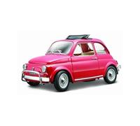 Fiat 500 Lusso 500L Red 1968 Detailed Burago Diecast 1:24 LGB G Scale Model Car