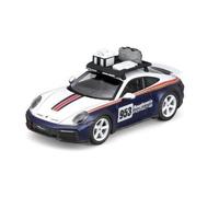 Bburago PORSCHE 911 DAKAR Race Car - 1:24 Scale - Incredibly Detailed Die-Cast Replica Collectible Vehicle, Blue
