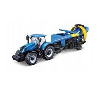 Bburago Die-Cast NEW HOLLAND T7.315 TRACTOR with Working CULTIVATOR - Detailed Replica Collectible Model Toy