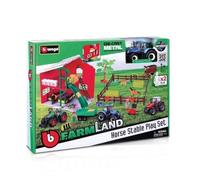 M&b 1:43 Farmland Playset Horse Stable With New Holland Tractor