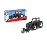 Bburago B18-44082 VALTRA FARM TRACTOR N174 WITH FRONT LOADER Car, Model, Sport, pre-Built, Red
