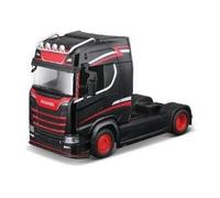 Bburago STREET FIRE HAULERS CUSTOM CABS - SCANIA S730 BLACK - 1:43 Scale - Incredibly Detailed Die-Cast Replica Collectible Truck
