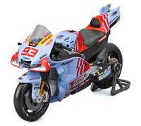 Bburago Ducati Desmosedici GP23 MotoGP Team Gresini Racing 2024 - Marc Márquez #93 - 1:18 Scale Die-Cast Motorcycle Model (Blue)