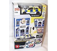 Bburago F0RD Focus ST 2013 Police Car & City Police Station set 1:43 scale Diecast model