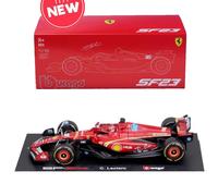 Bburago Formula 1 F1 FERRARI SF-24 (2024) WITH HELMET LECLERC - DELUXE HARD CASE - 1:18 Scale - Incredibly Detailed Die-Cast Replica Collectible Race Car Model
