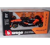 Bburago F1 2025 F1 M ren MCL60 Australian GP P2 L'ando N'orris 4 car 1:43 scale Diecast model