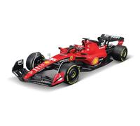 BBURAGO Diecast Car Ferrari SF-25 F1 2025 #16 Charles Leclerc 1:18 Scale with Helmet, Red