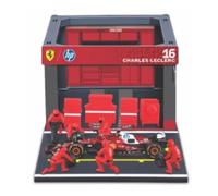 Bburago Ferrari SF-25 2025 Pit Pass Diorama, Ages 3 and up, Red and Black, 1:43 Scale, F1 Sport Theme, Die-cast Metal and Plastic, Die-cast Model and Pit Stop, 33x11x16 cm