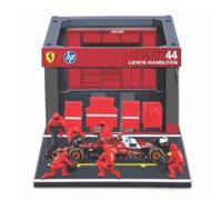 Burago 18-36865-16 Ferrari F1 SF-25 Diorama Garage Pit-Stop Team Scuderia