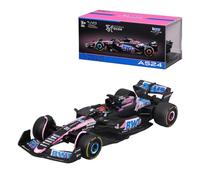 Bburago F1 Formula 1 BWT ALPINE F1 TEAM A524 (2024) WITH HELMET - OCON - 1:43 Scale - Incredibly Detailed Die-Cast Replica Collectible Race Car Model, Multiple Colours