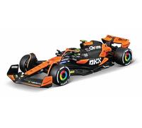 Bburago F1 Formula 1 MCLAREN MCL38 (2024) WITH HELMET - NORRIS - 1:43 Scale - Incredibly Detailed Die-Cast Replica Collectible Race Car Model