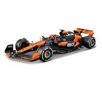 Bburago F1 Formula 1 MCLAREN MCL38(2024) WITH HELMET - PIASTRI - 1:24 Scale - Incredibly Detailed Die-Cast Replica Collectible Race Car Model