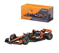 Bburago F1 Formula 1 MCLAREN MCL38 (2024) WITH HELMET - NORRIS - 1:43 Scale - Incredibly Detailed Die-Cast Replica Collectible Race Car Model