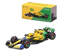 Bburago F1 Formula 1 MCLAREN MCL38 (2024) WITH HELMET- NORRIS- SENNA LIVERY - 1:43 Scale - Incredibly Detailed Die-Cast Replica Collectible Race Car Model