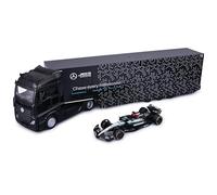Bburago F1 Formula 1 MERCEDES AMG RACING TRANSPORTER W15 (2024) - RUSSELL - 1:43 Scale - Incredibly Detailed Die-Cast Replica Collectible Vehicle Model