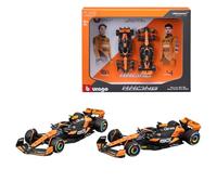 Bburago F1 Formula MCLAREN MCL38 (2024) - NORRIS AND PIASTRI 2 Pack -1:43 Scale - Incredibly Detailed Die-Cast Replica Collectible Race Car Models, Multiple Colours