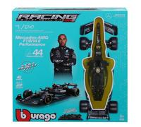 Bburago Build-It-Yourself Die-Cast Formula 1 F1 Model Kit - MB W14 - Hamilton - 1:24 Scale - Exceptionally Detailed Collectable Replica Race Car