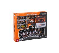 Bburago Formula 1 F1 McLaren Gift Set with Display Stand - 1:43 Scale - Incredibly Detailed Die-Cast Collectible Replica Race car