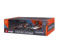 BBurago Die-Cast McLaren F1 4-Pack - 1:43 Scale, Detailed Orange Replicas