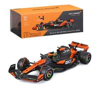Bburago F1 Formula 1 MCLAREN MCL38 (2024) WITH HELMET- NORRIS - 1:24 Scale - Incredibly Detailed Die-Cast Replica Collectible Race Car Model