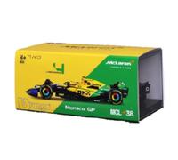 F1 McLAREN MCL38 2024 Monaco GP Livrea Senna 30th Anniversary - Formula 1 - LANDO NORRIS 4 with Helmet - Scale 1:43 12 cm - Bburago 18-38215-N