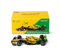 Bburago F1 Formula 1 MCLAREN MCL38 (2024) WITH HELMET- NORRIS- SENNA LIVERY - 1:43 Scale - Incredibly Detailed Die-Cast Replica Collectible Race Car Model