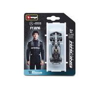 Bburago - F1 Mercedes-AMG F1 W16 2025#12 Antonelli, 1:64 Scale Diecast Car, Detailed Formula 1 Single-Seater Replica, Official Mercedes Colours, Collectible Blister Pack, Recommended Age 14+