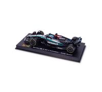 BBurago Die-cast Model Car Mercedes AMG W15 (2024) - 1:43 Scale with Russell Helmet