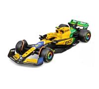 Bburago F1Formula 1 MCLAREN MCL38 (2024) - NORRIS - SENNA LIVERY - 1:43 Scale - Incredibly Detailed Die-Cast Replica Collectible Race Car Model, Multiple Colours