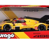 Bburago - Ferrari 499P 24H LMH Hypercar 2025#83, Diecast Car, 1:18 scale | Detailed Le Mans Replica, Opening Doors, Officially Licensed by Ferrari, Collectors’ Item, Recommended Age 14+