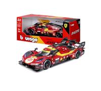 Bburago - Ferrari 499P 24H LMS Hypercar 2025#51, 1:24 scale diecast car, detailed replica of the protagonist of Le Mans, opening doors, Official Ferrari license, 3+