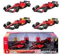BURAGO 1/43 FERRARI RACING F1 4 CAR SET 36848