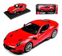 Bburago Ferrari F12 TDF Coupe Rot 2012-2017 18-26021 1/24 Modell Auto mit individiuellem Wunschkennzeichen