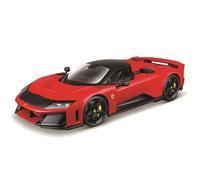 Bburago - Ferrari F80 - Large 1:18 Scale Metal Miniature Car - Very Detailed Model - Red - Collectable From 3 Years - Hypercar Route Maranello - Collector's Coin