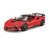Bburago FERRARI RACE AND PLAY SF90 STRADALE AESSETTO FIORANO - 1:24 Scale - Incredibly Detailed Die-Cast Replica Collectible Race Car Model