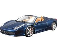 Bburago Ferrari Race & Play 458 Spider Race & Play Vehicle - 1:24 Scale - Incredibly Detailed Die-Cast Replica Collectible Super Car