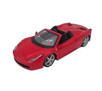 Bburago Ferrari Race & Play 458 Spider Race & Play Vehicle - 1:24 Scale - Incredibly Detailed Die-Cast Replica Collectible Super Car